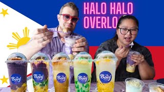 Drinking All 5 kinds of Halo Halo in one hour Pampanga Philippines [upl. by Nylecyoj406]