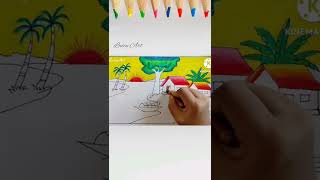 Landscape Drawing for Beginners shorts [upl. by Publia700]