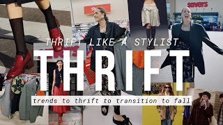 THRIFT LIKE A STYLIST TOP TRENDS TO THRIFT TO TRANSITION TO FALL [upl. by Cordula]