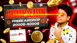 😱😱 Earn Freee Gauranteed 5000 From Airdrops  Biggest Crypto Airdrop of 2024  Best Airdrop 2024 [upl. by Sterling]