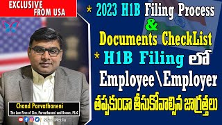 2023 H1B Filing Process and Important Documentation  H1B Filing cost  Chand Parvathaneni [upl. by Jeffry179]