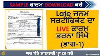 Late Birth Certificate ka Form kaise Bhare  Date of Birth Certificate Form Fill Up Punjab  Part1 [upl. by Eednas934]