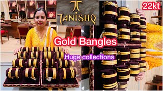 Tanishq latest gold bangle collections  Light weight 22kt gold bangles  Bangles  Gold jewellery [upl. by Inoj862]