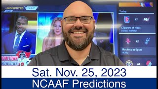 NCAAF Picks 112523 Saturday College Football Free Sports Betting Predictions  Week 13  2023 [upl. by Nahej85]