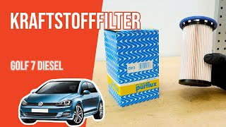 Wie Golf 7 16 TDI Kraftstofffilter wechseln ⛽ [upl. by Seraphina]