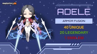 MapleStory M  Adele  40 Unique amp 20 Legendary Armor Fuse  121323 [upl. by Tarsus109]