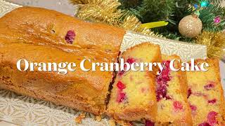 Eggless orange cranberry pound cake recipe with yogurtcurd and without condensed milk [upl. by Leugimesoj749]