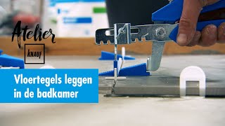 Vloertegel leggen in de badkamer  Atelier Knauf [upl. by Arrek166]