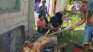 HOW TO PREPARE COOK LECHON CEBU MUKBANG LECHON CEBU HOLLOWEEN SPECIAL [upl. by Atinaej]