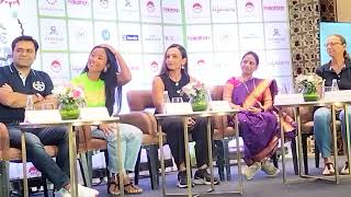 Anusha Dandekar vj actress singer l JBG’s Invincible Women Run with Pinkathon mumbai [upl. by Elaweda715]