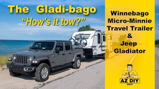 Jeep Gladiator tows a Winnebago Micro Minnie Travel Trailer [upl. by Armin]