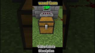 Minecraft AUTOMATIC wood farm  wood farm tutorial 120 [upl. by Netsirhk310]