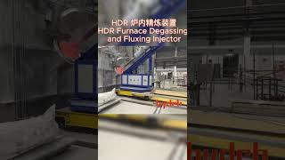 HDR Furnace degassing and fluxing injector from customer site aluminium melting refining [upl. by O'Grady]