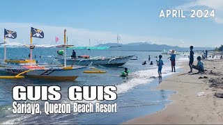 Guis Guis Beach Resort Sariaya Quezon Philippines🇸🇽 Latest BEACH WALK April 2024 4K [upl. by Kristofor]