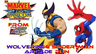 Wolverine amp SpiderMan Arcade Run in MARVEL vs CAPCOM CLASH OF SUPER HEROES [upl. by Nerehs389]