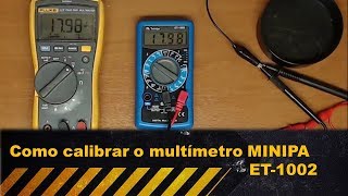 Como calibrar o multímetro Minipa ET1002 [upl. by Lilith]