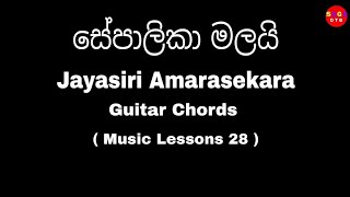 Sepalika Malai  සේපාලිකා මලයි  Guitar Chord  Jayasiri Amarasekara Songs chord  Music Lessons 28 [upl. by Ylac]