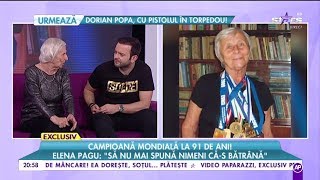 Elena Pagu campioană mondială la 91 de ani A început să alerge să nu intre în depresie [upl. by Enneyehs89]