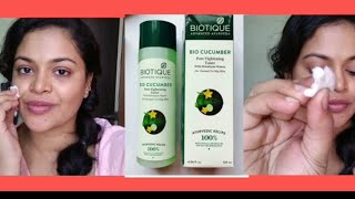 Biotique Bio Cucumber Pore Tightening Toner Honest Review in Hindi [upl. by Valerye481]