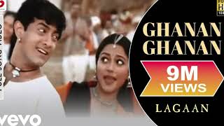 A R Rahman Ghanan Ghanan Best Video Lagaan Aamir Khan Alka Yagnik Udit Narayan Bollywood Dj [upl. by Sucramaj]