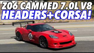 CAMMED Chevy Corvette Z06 70L V8 w HEADERS amp CORSA SPORT [upl. by Enailuj]