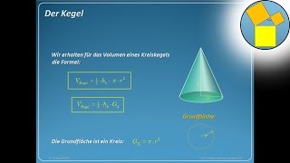 Kegel  Volumen  Geometrie  Rueff [upl. by Aramo]