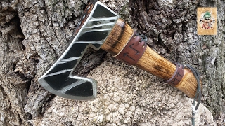 The Axe that Killed THOR Bushcraft Viking Axe Leathercraft [upl. by Anina85]