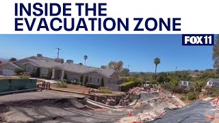 A look inside the evacuation zone in Rancho Palos Verdes [upl. by Eiuqcaj]