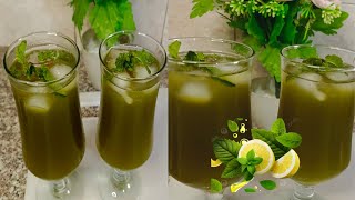 5 Minutes Summer drink Recipe  Easy mint lemon drink [upl. by Ailati749]