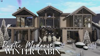 Bloxburg  Rustic Modern Winter Cabin  SPEEDBUILD PART 1 [upl. by Adoc227]