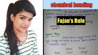 Fajans Rule Fajans Rule in chemistry bsc 1st year fajans Rule chemistry class 11 [upl. by Drarej]