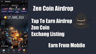 Zen Coin Airdrop Listing  Zencoin Crypto Airdrop Mining Project [upl. by Nrek819]