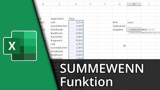 Excel SummeWenn Funktion  SUMMEWENNSUMMEWENNS ✅ Tutorial [upl. by Kast674]