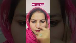 Oil skin test 😟funnyvirel trending sorts ytshortsindia trends funny commedystatus [upl. by Eihtur]