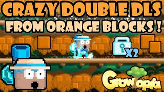 SUPER EASY DOUBLE DLS FROM ORANGE BLOCKS  GrowTopia Profit  GrowTopia [upl. by Klina]