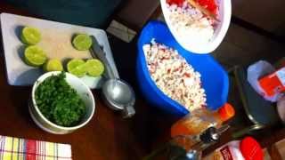 COMO HACER ENSALADA FRIA DE SURIMIRECETA FÁCILHOW TO [upl. by Valerle]