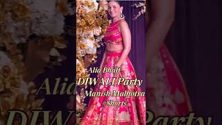 Alia Bhatt’s Stunning Look at Manish Malhotras Diwali Party 🎉  shorts [upl. by Mya]