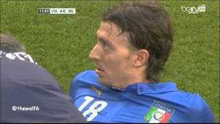 Montolivo Injury  Italy VS Ireland 3152014 [upl. by Ddej]