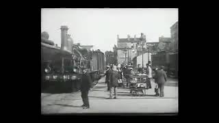 Arrival of a Train at Perrache 1896 The Lumière Brothers Louis amp Auguste Arrivée cc public d [upl. by Nalyt]