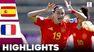 Spain vs France  Highlights  U17 Womens European Championship Semi Final 15052024 [upl. by Engle]