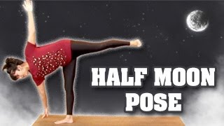 Yoga for beginners  Half Moon Pose [upl. by Nohsyar]