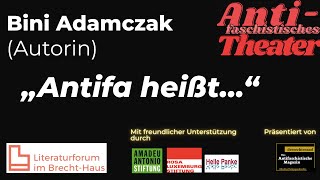 Bini Adamczak ANTIFA HEIßT … [upl. by Alice]