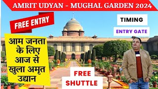 amrit udyan rashtrapati bhavan  Mughal garden delhi full tour  Amrit udyan ticket booking 2024 [upl. by Rao398]