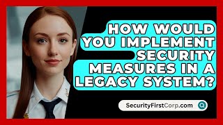 How Would You Implement Security Measures in a Legacy System  SecurityFirstCorpcom [upl. by Aikemet326]