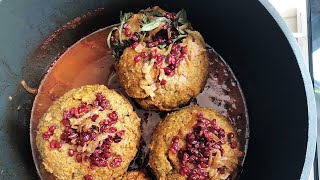 Gefüllte ReisKlöße mit Berberitzen Stuffed dumplings Kufte Tabrizi  کوفته تبریزی Butterbrötchen [upl. by Ernald]