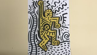 Keith haring for kids art project [upl. by Atiuqahc671]