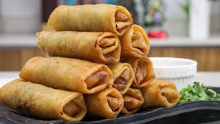 VEGETABLE SPRING ROLL HOW TO MAKE FRESH VEGETABLE SPRING ROLL  EASY SPRING ROLL RECIPE [upl. by Nennahs]