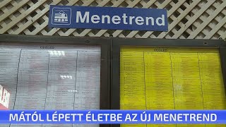 Mától lépett életbe az új menetrend [upl. by Chrystel203]