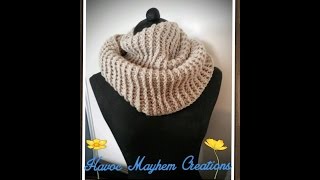 Tutorial How to Crochet a Ribbed Cowl Infinity Scarf By Sabrina [upl. by Marmaduke772]