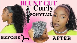 EASY 10 Ponytail Hairstyle  How I Mold My Natural Hair for A Ponytail Using Beauty Supply Hair [upl. by Kcaz175]